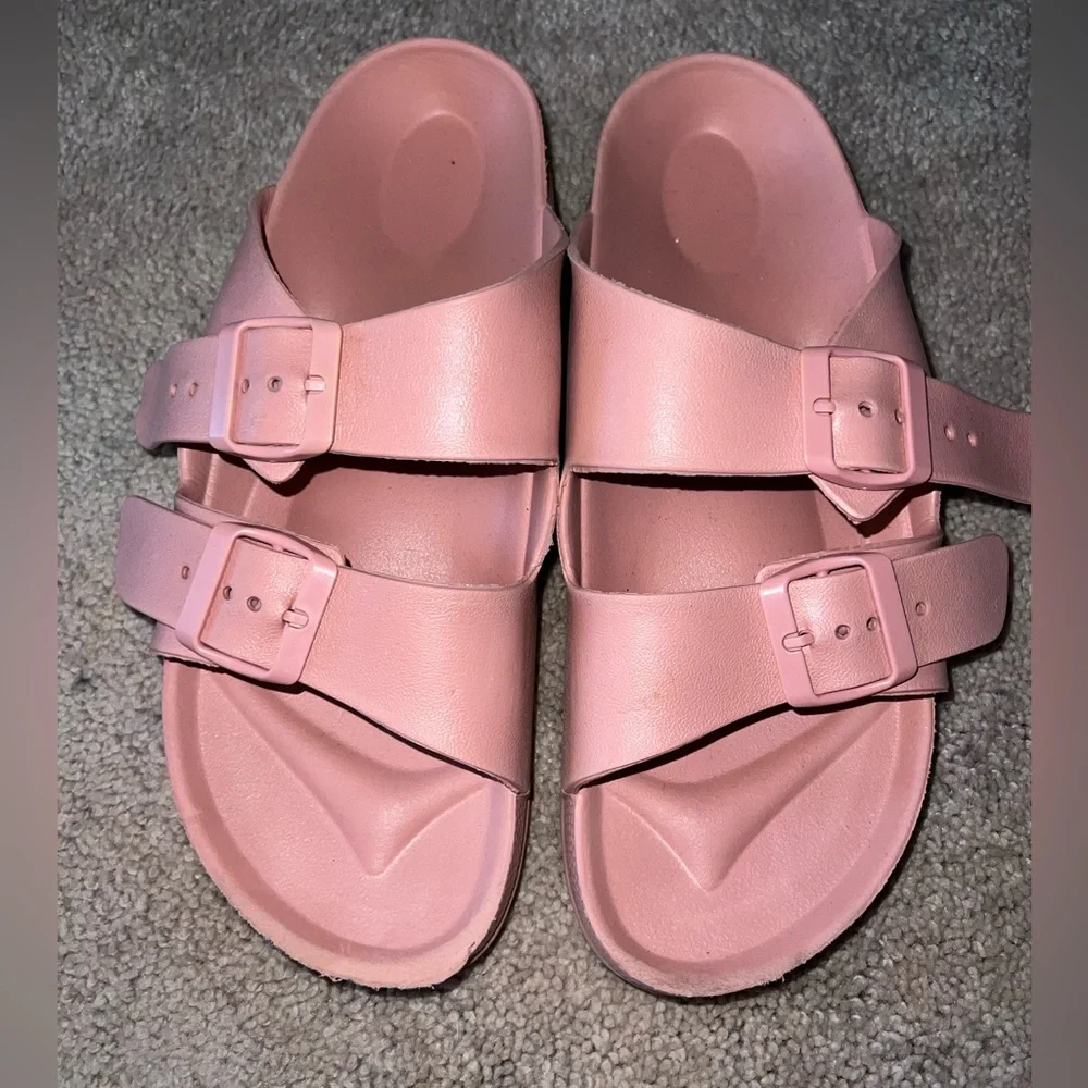 Target Pink Double Strap Waterproof Jelly Slide Sandals Womens 11 - Picture 7 of 8